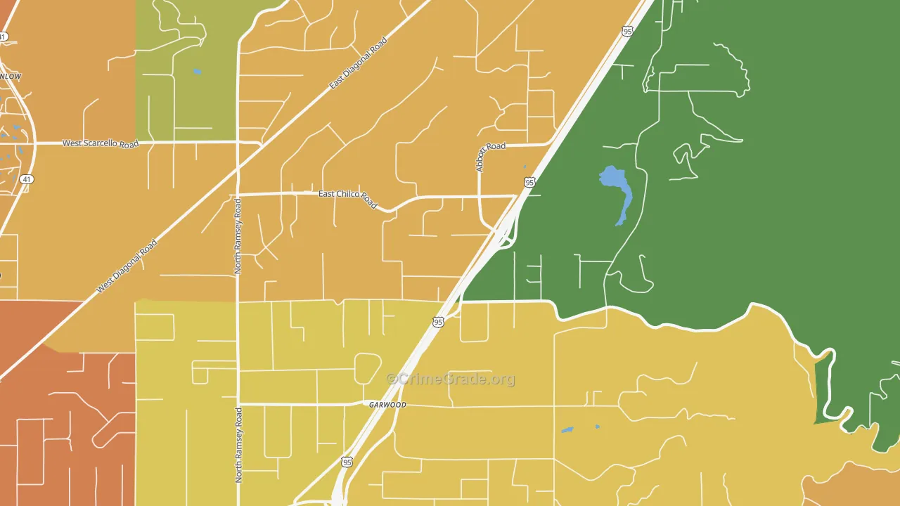 Garwood, ID Map of Burglary Rates