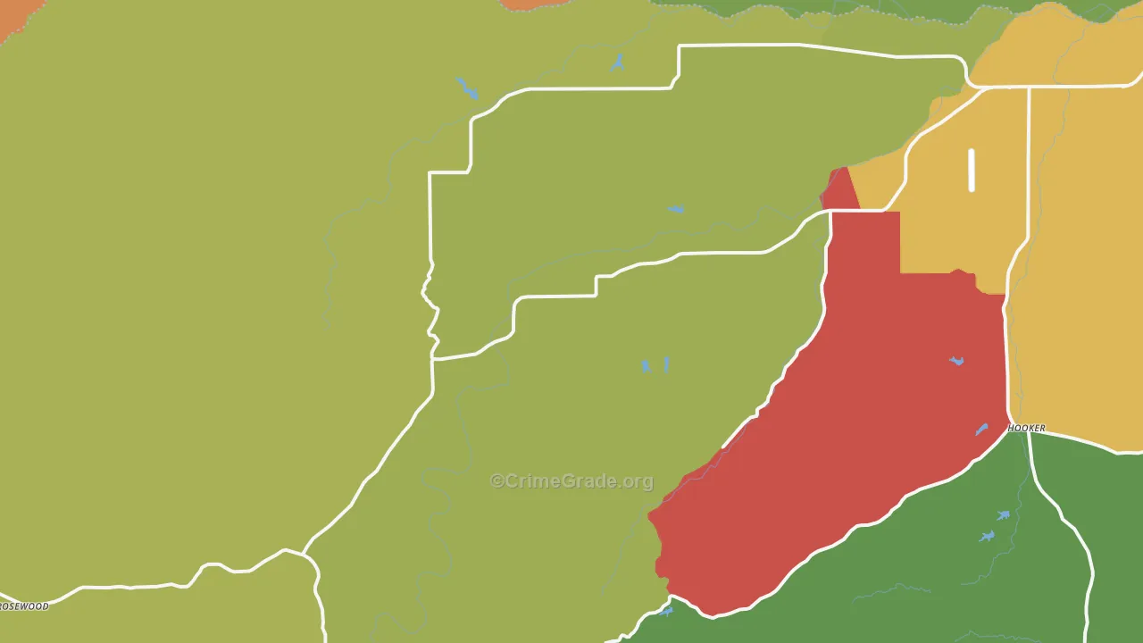 Gas Point, CA Map of Burglary Rates