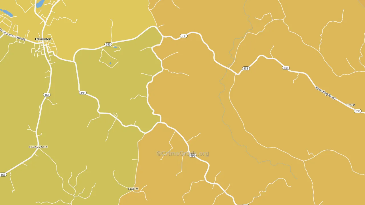 Gascon, KY Map of Burglary Rates