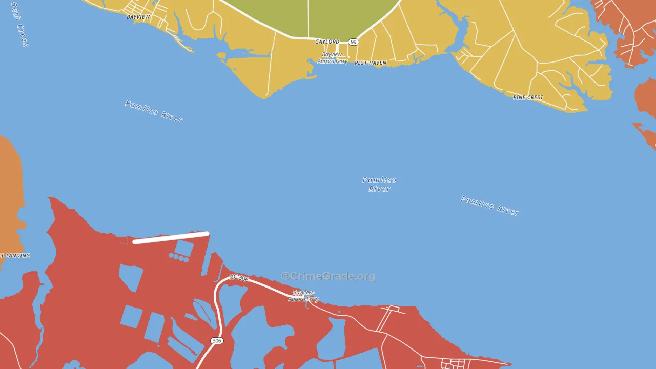 Gaylord, NC Map of Burglary Rates
