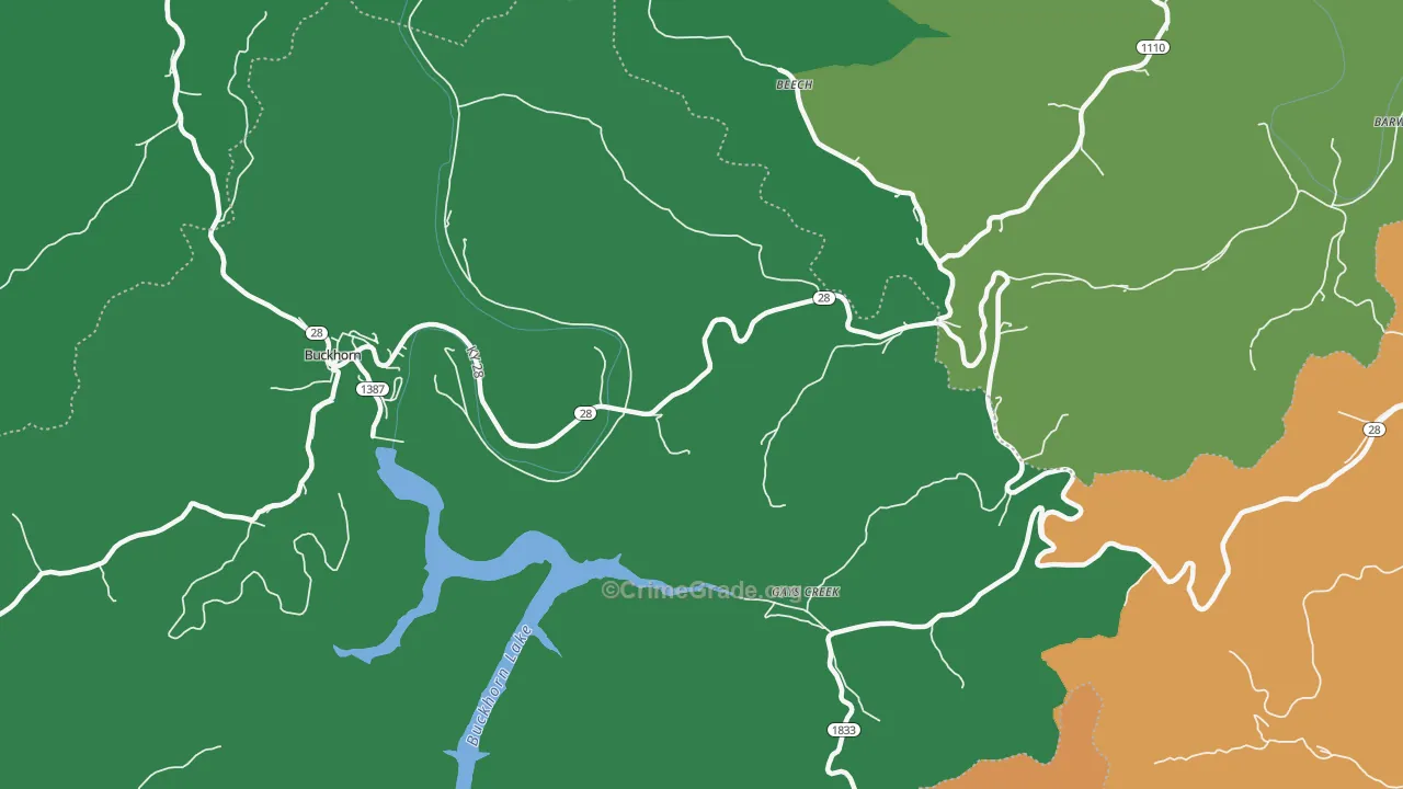 Gays Creek, KY Map of Burglary Rates