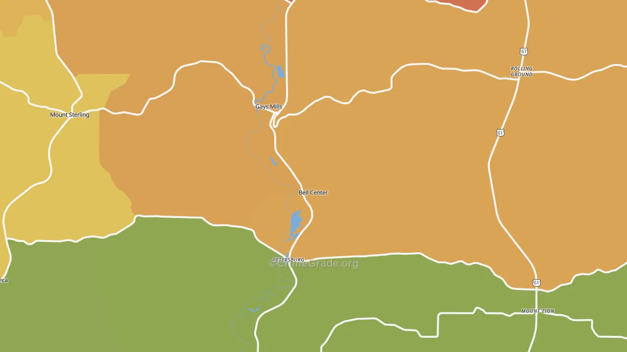 Gays Mills, WI Map of Burglary Rates