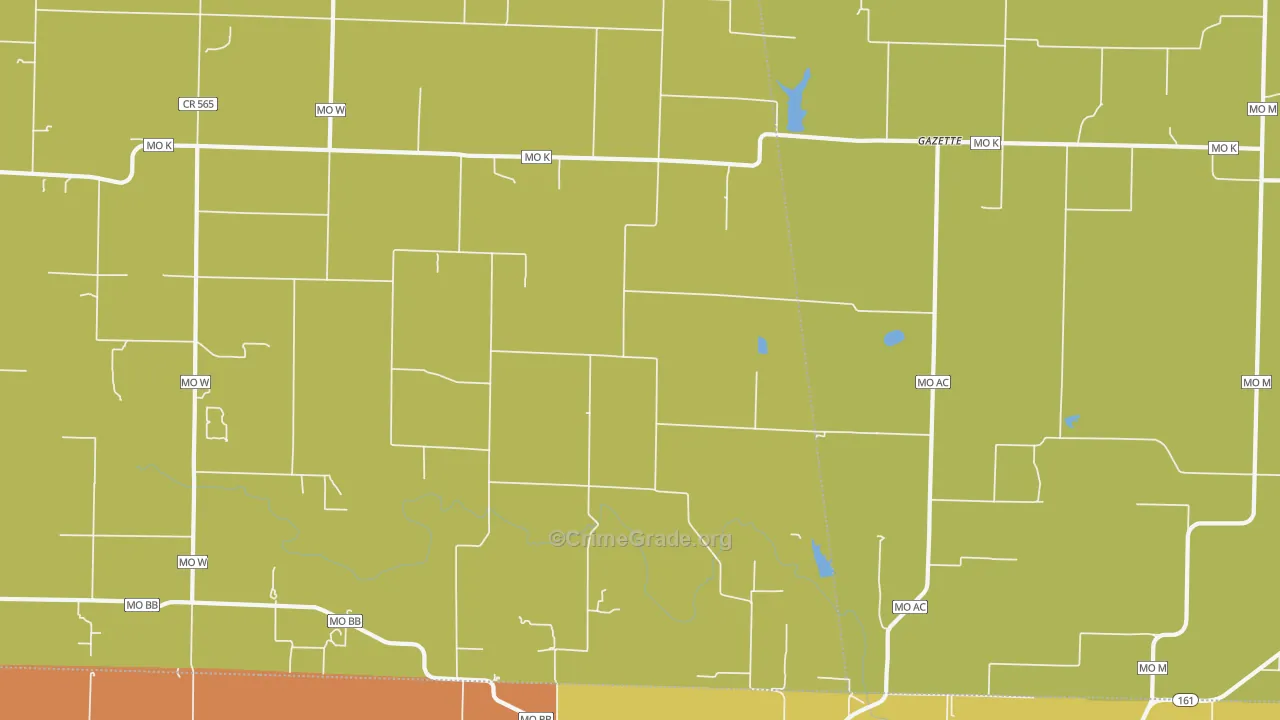Gazette, MO Map of Burglary Rates