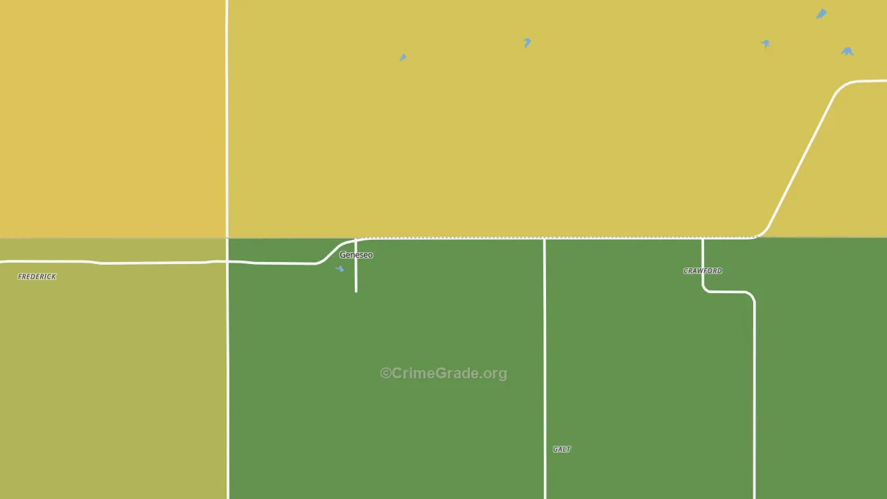 Geneseo, KS Map of Burglary Rates