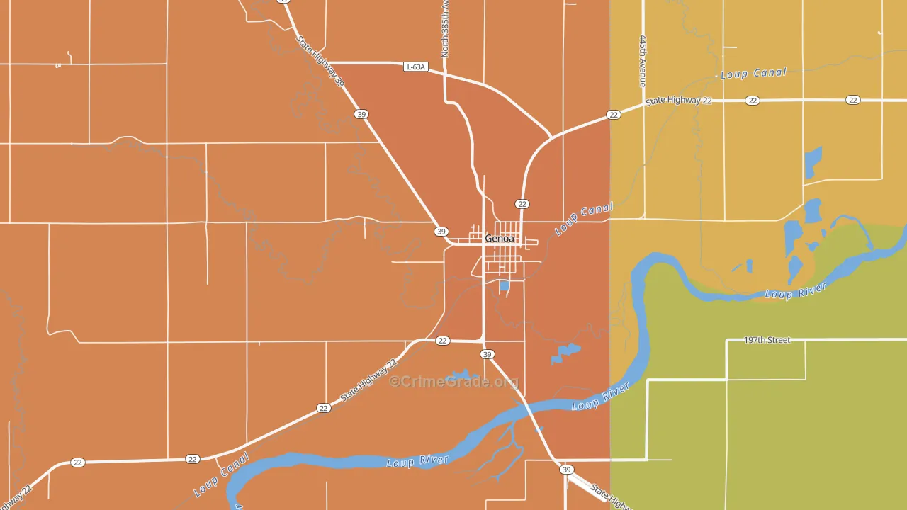 Genoa, NE Map of Burglary Rates