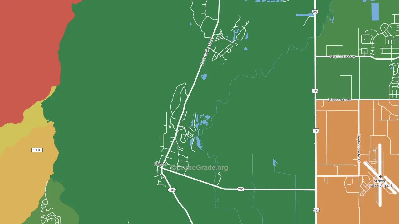 Genoa, NV Map of Burglary Rates