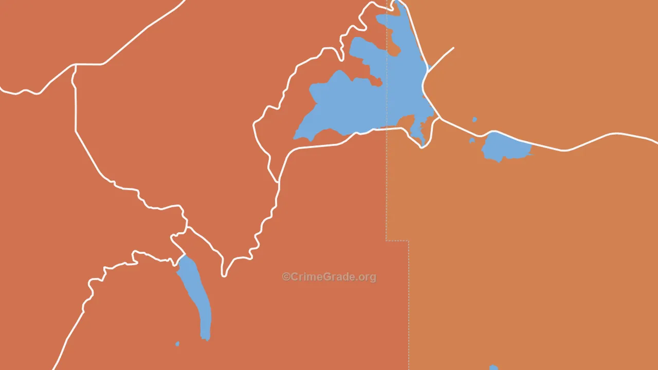 Georgetown, MT Map of Burglary Rates