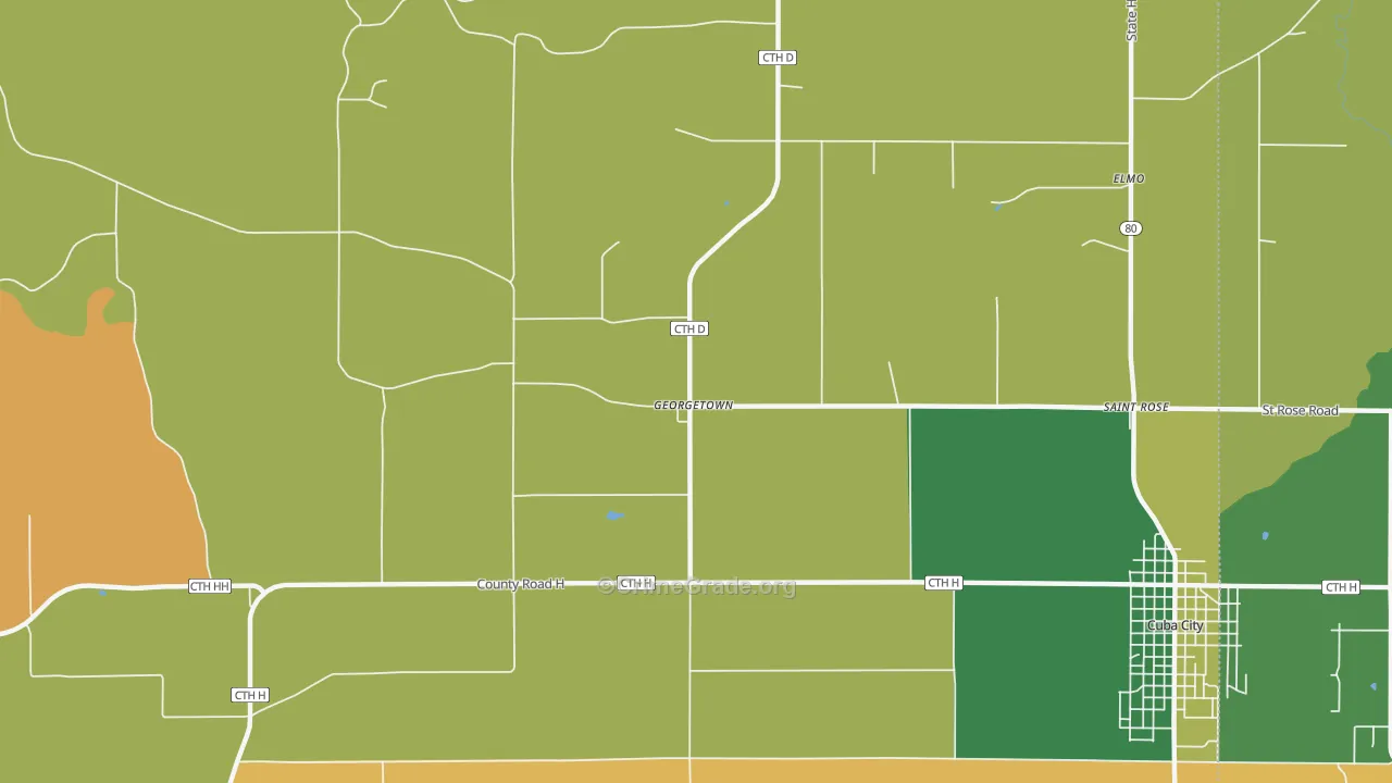 Georgetown, WI Map of Burglary Rates