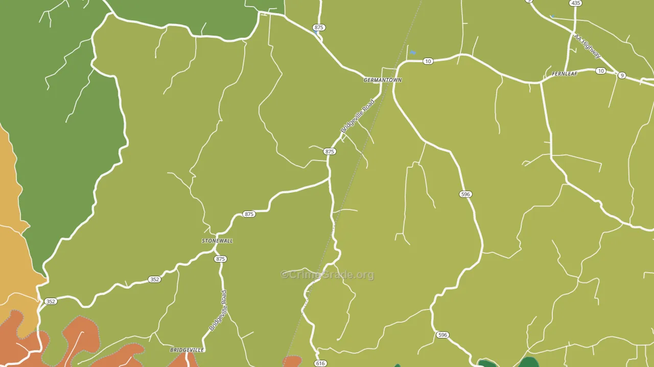 Germantown, KY Map of Burglary Rates