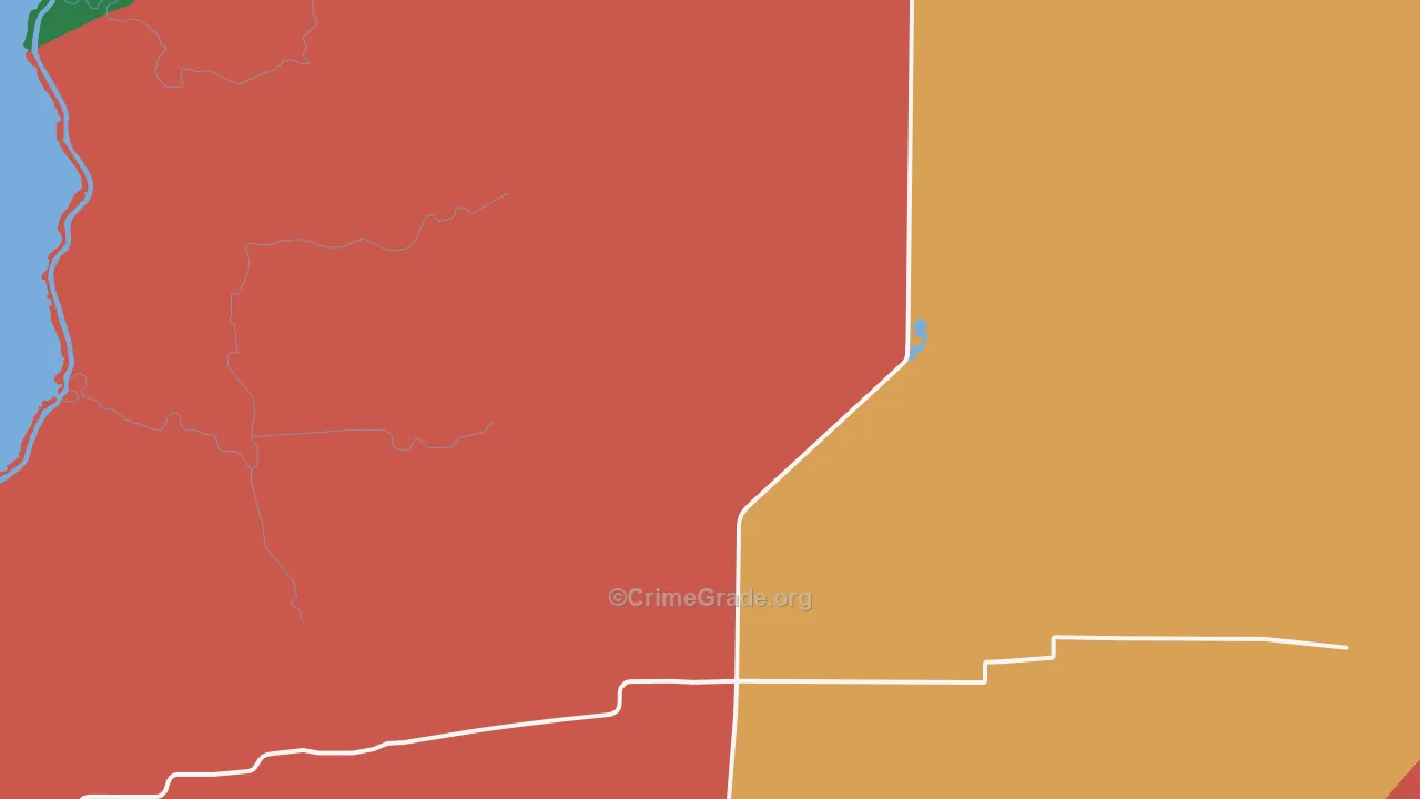 Gibbstown, LA Map of Burglary Rates