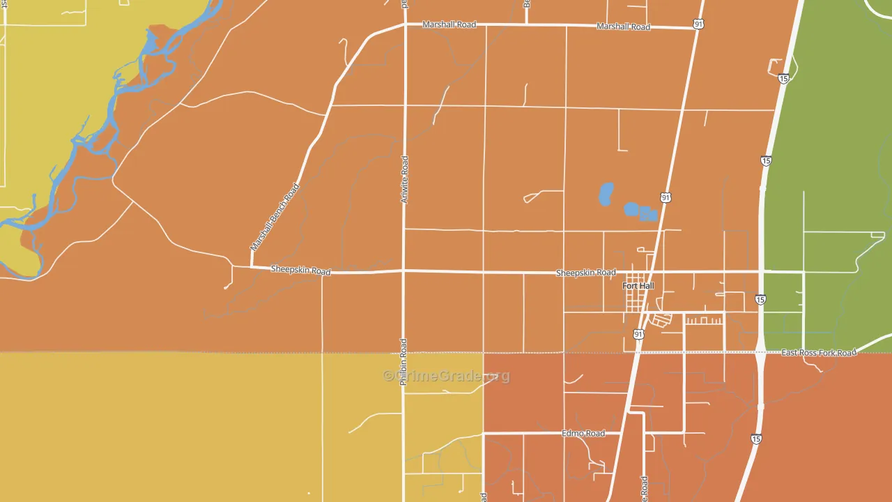 Gibson, ID Map of Burglary Rates