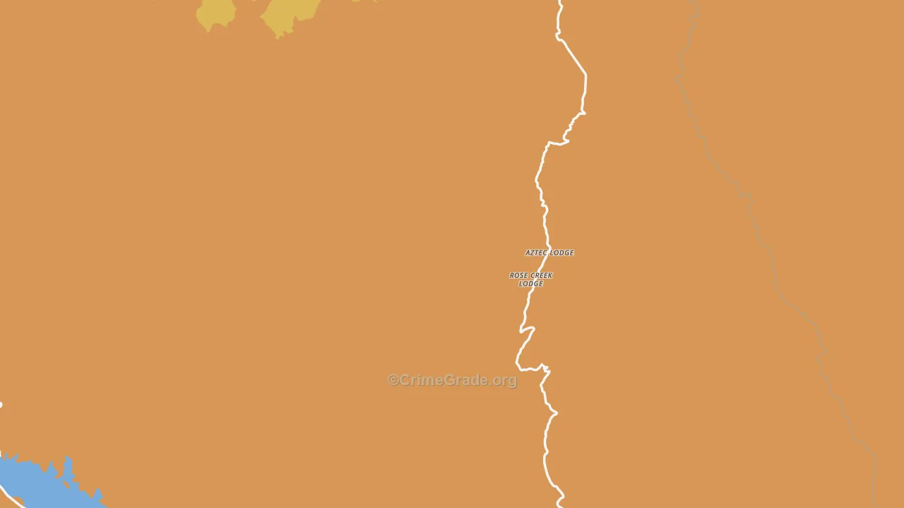 Gila County, AZ Map of Burglary Rates