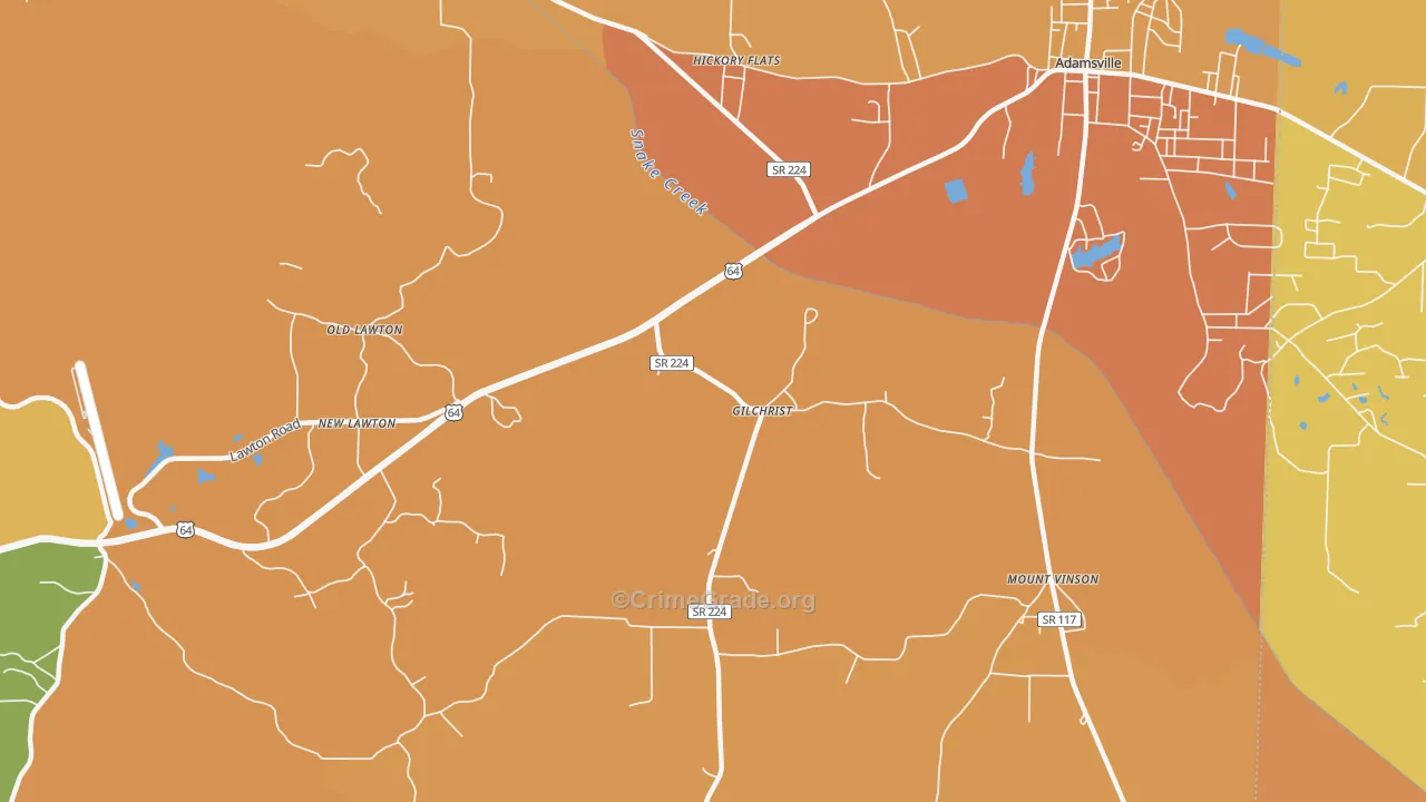 Gilchrist, TN Map of Burglary Rates