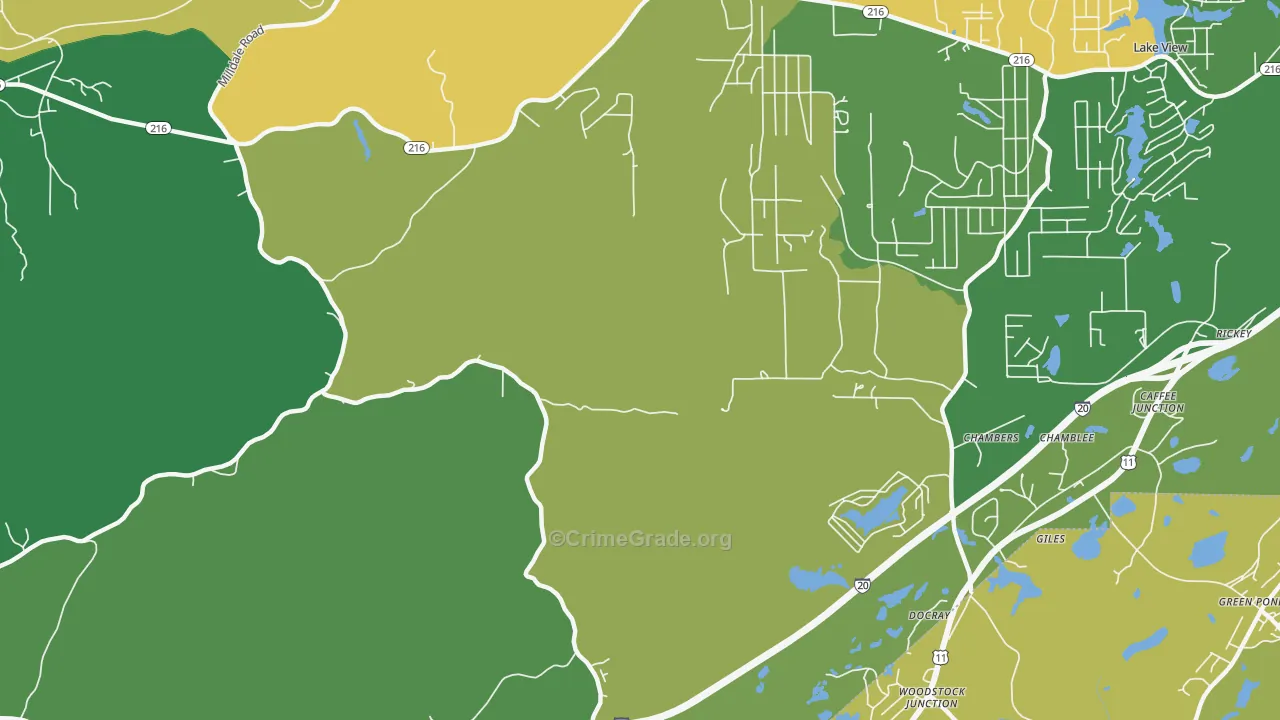 Giles, AL Map of Burglary Rates