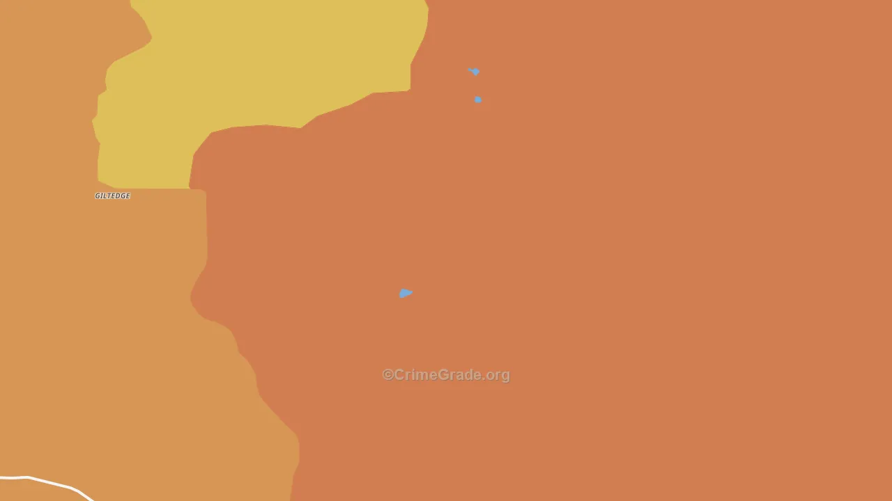 Giltedge, MT Map of Burglary Rates