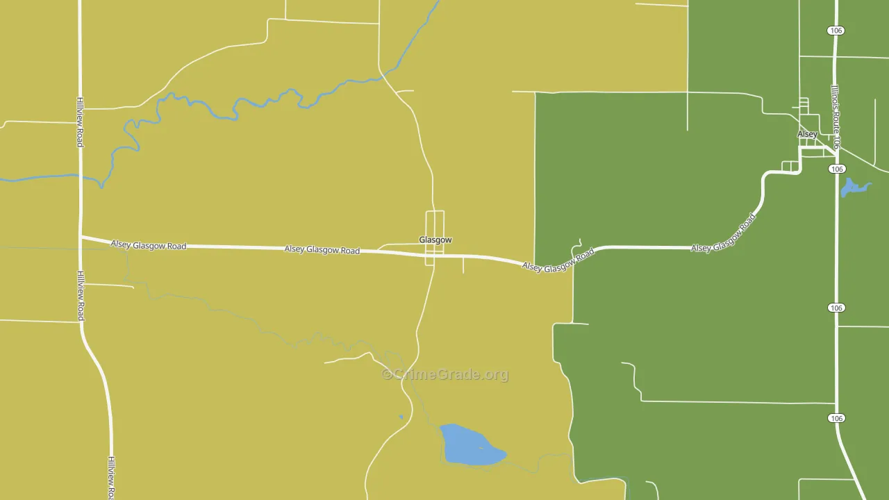 Glasgow, IL Map of Burglary Rates
