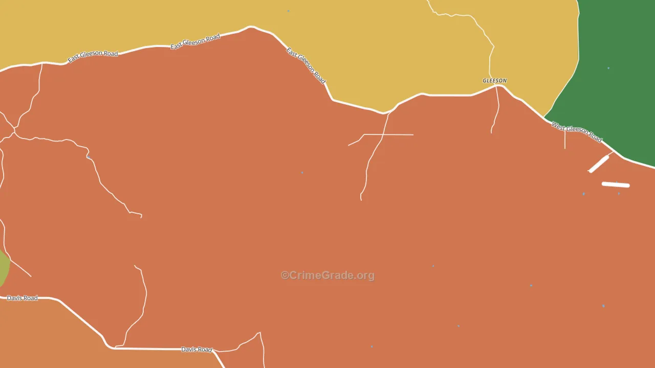 Gleeson, AZ Map of Burglary Rates