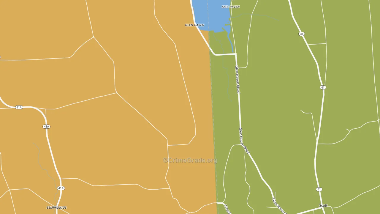 Glen Haven, NY Map of Burglary Rates