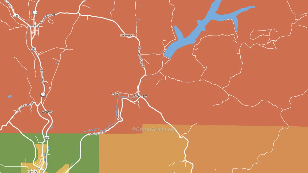 Glen Hazel, PA Map of Burglary Rates
