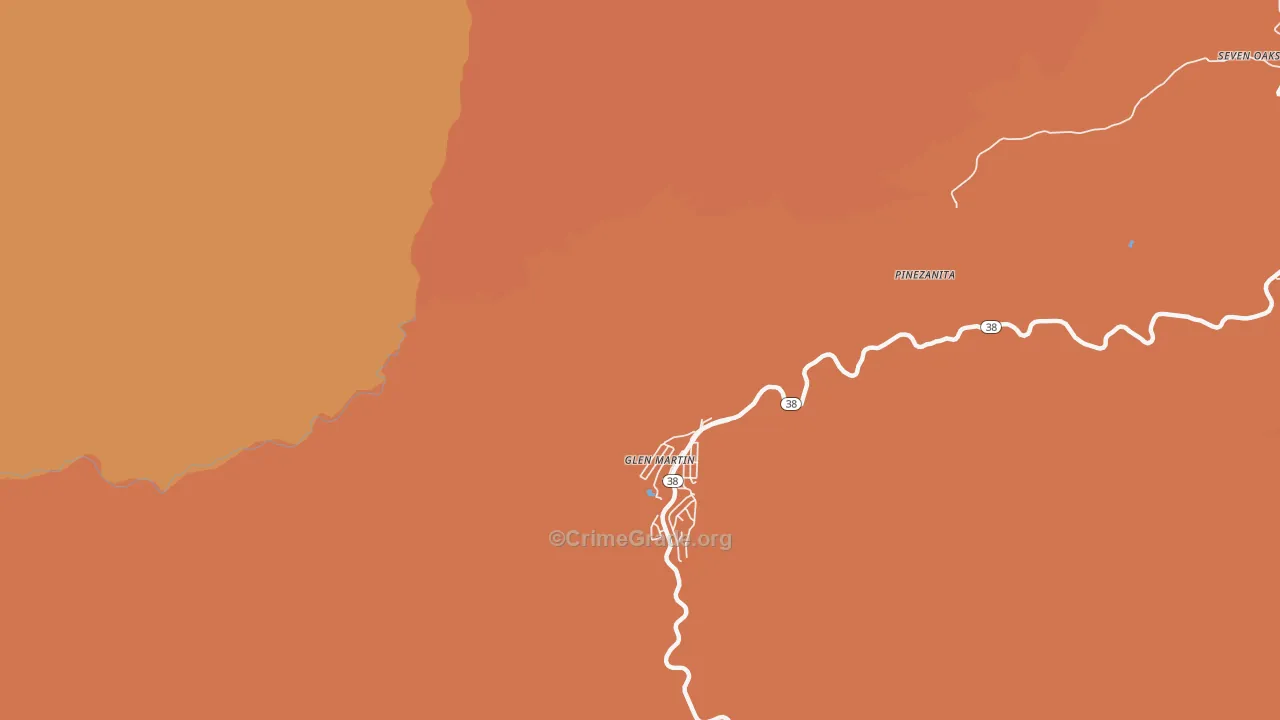 Glen Martin, CA Map of Burglary Rates