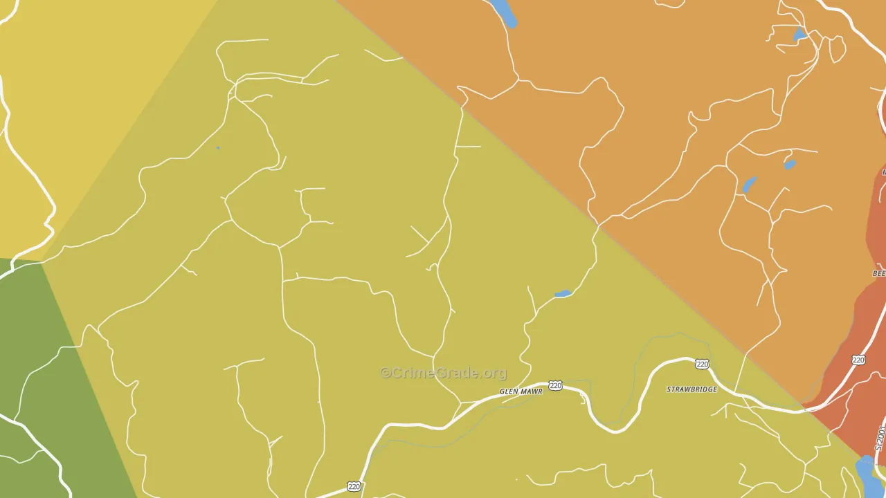 Glen Mawr, PA Map of Burglary Rates