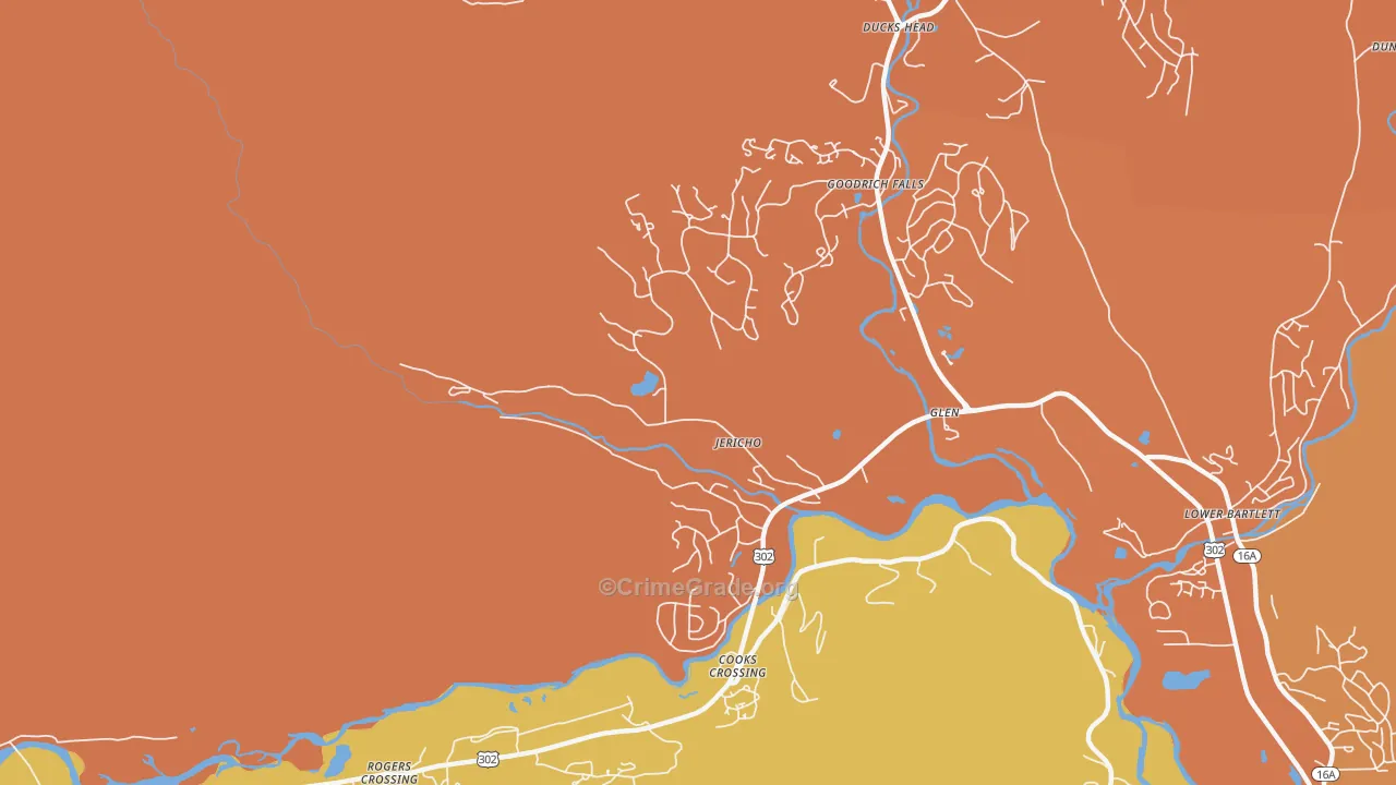 Glen, NH Map of Burglary Rates