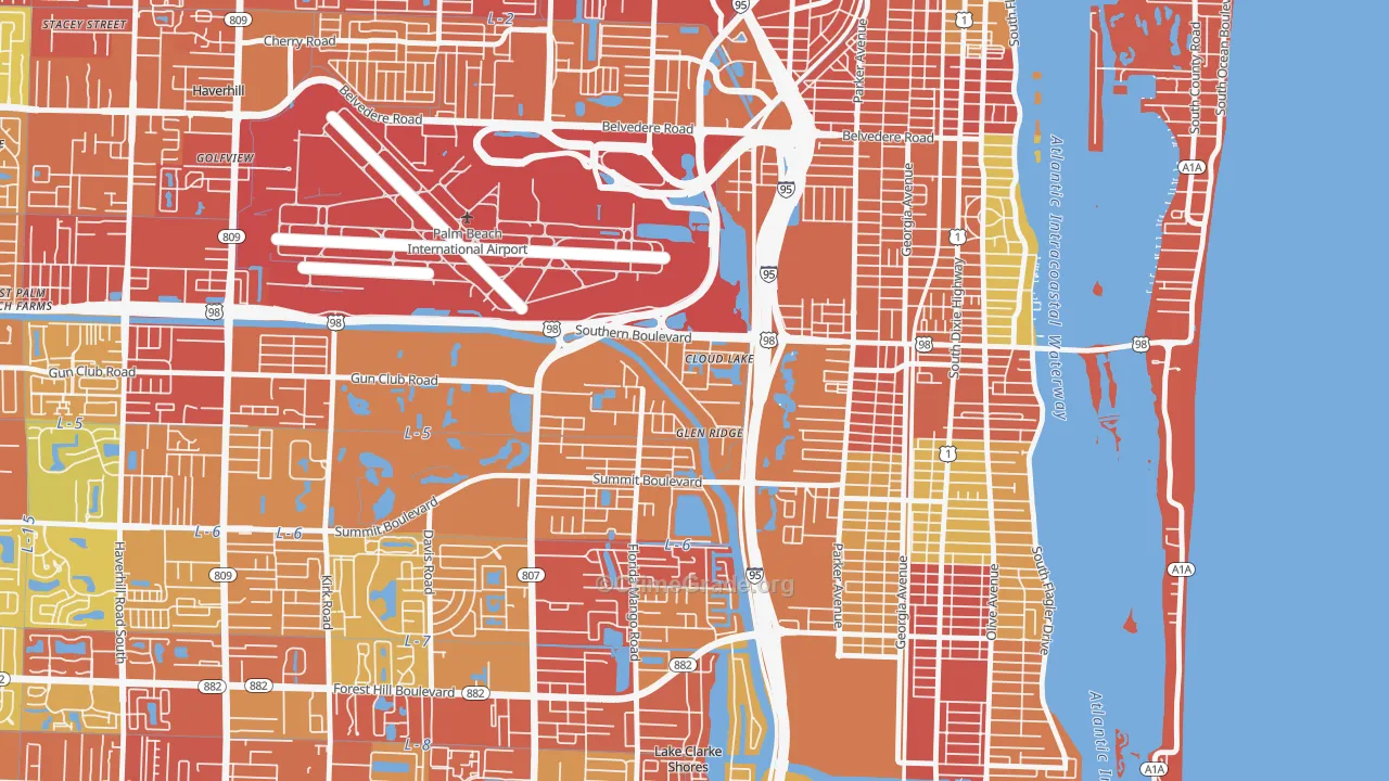 Glen Ridge, FL Map of Burglary Rates