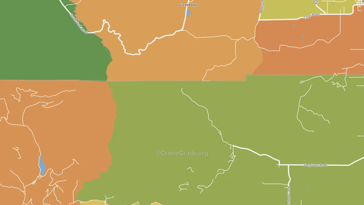 Glenbrook, OR Map of Burglary Rates