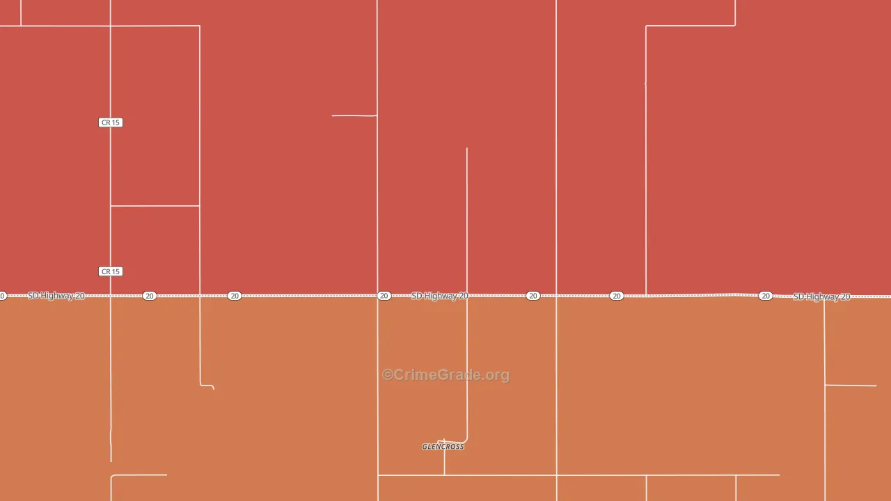 Glencross, SD Map of Burglary Rates