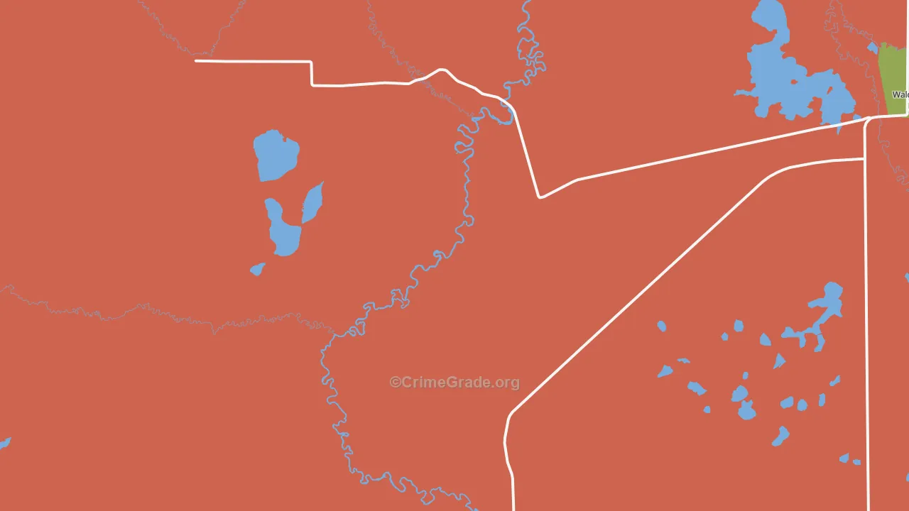 Glendevey, CO Map of Burglary Rates