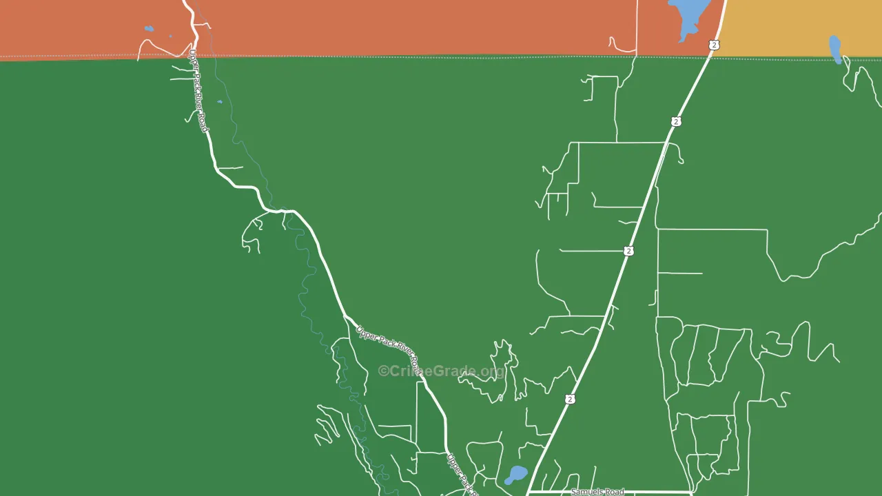 Glengary, ID Map of Burglary Rates