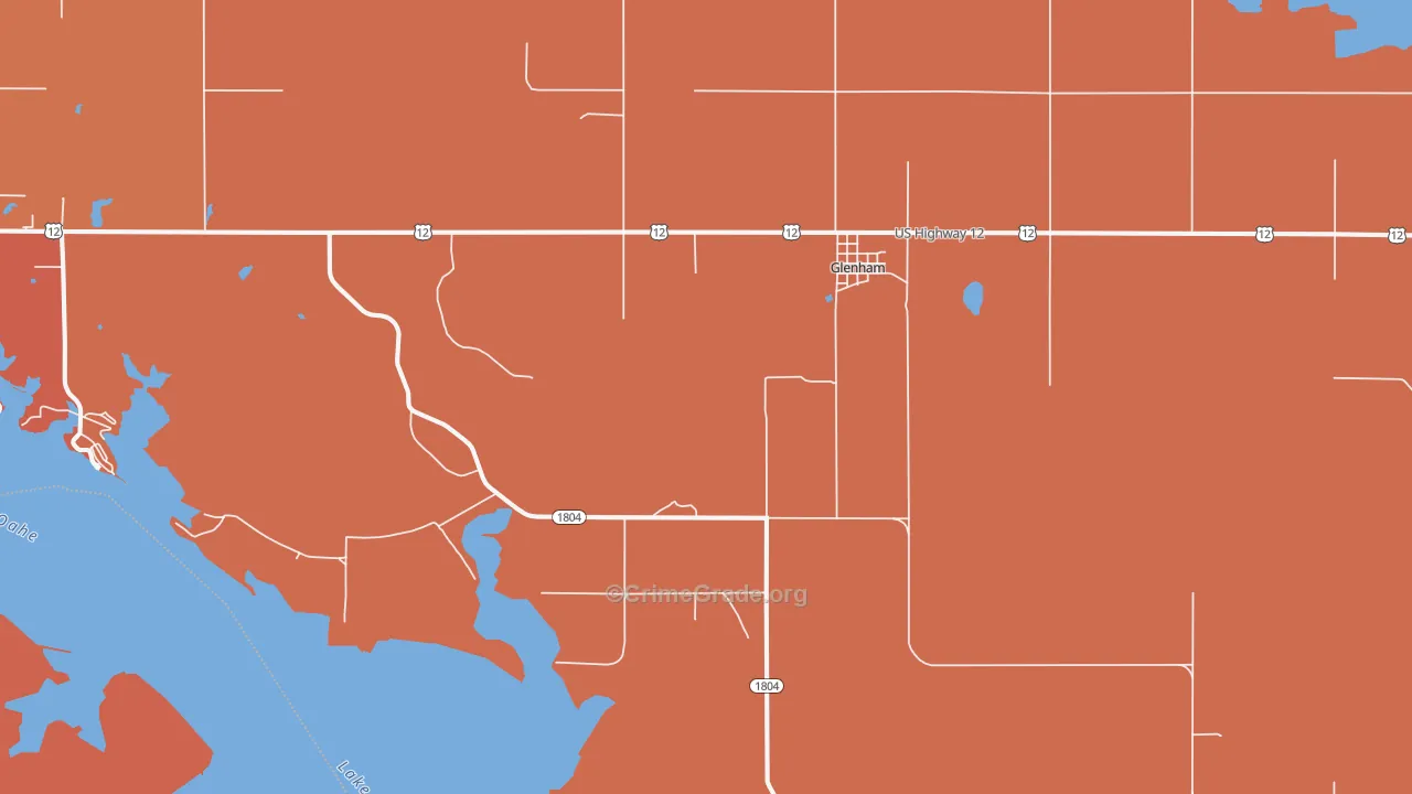 Glenham, SD Map of Burglary Rates