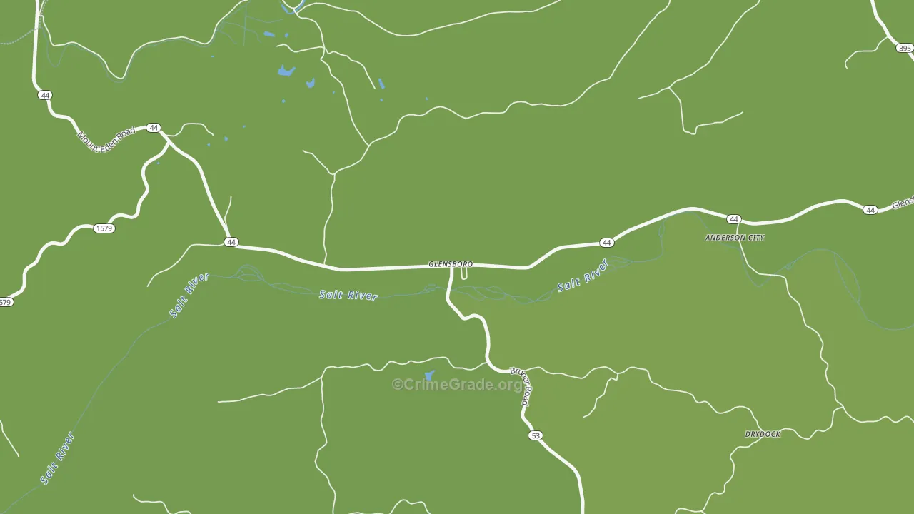 Glensboro, KY Map of Burglary Rates