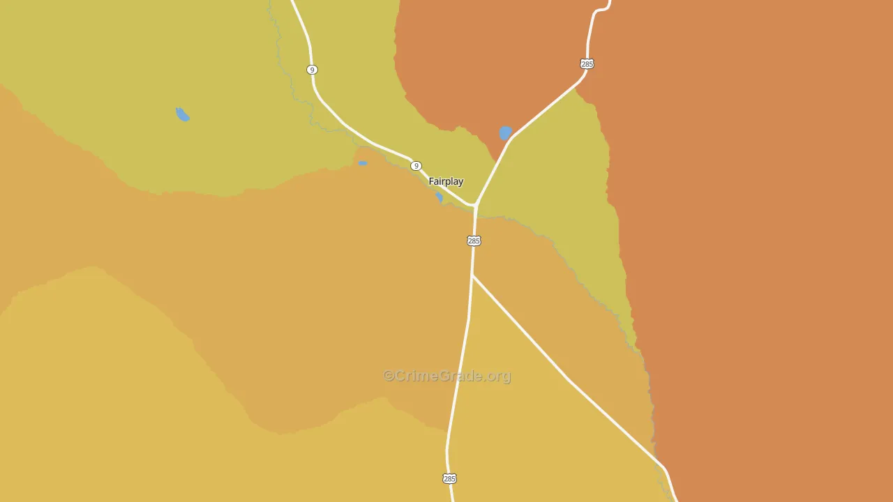 Glentivar, CO Map of Burglary Rates