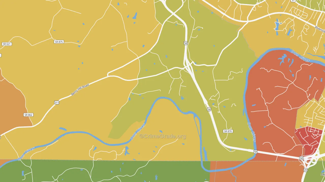 Glenwood, VA Map of Burglary Rates