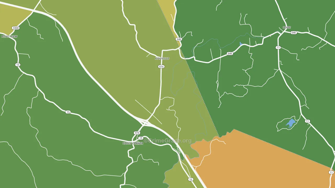 Goffs Corner, KY Map of Burglary Rates