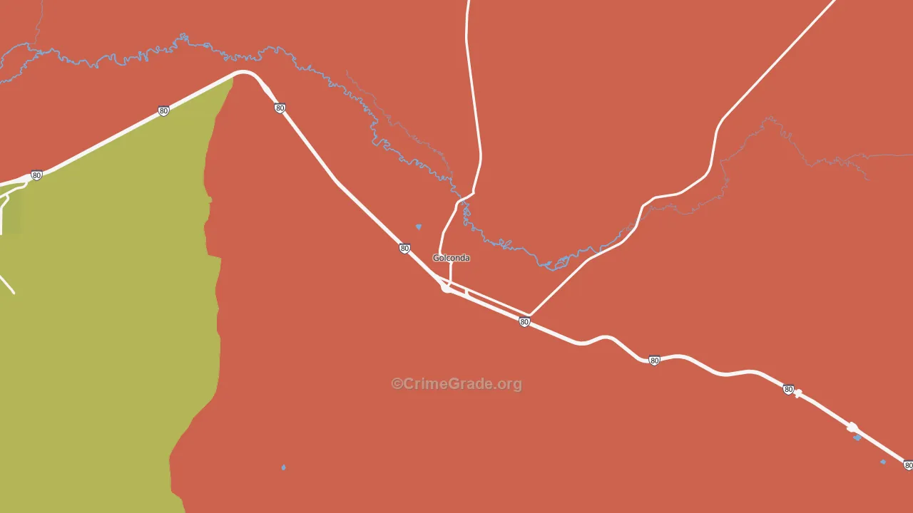 Golconda, NV Map of Burglary Rates