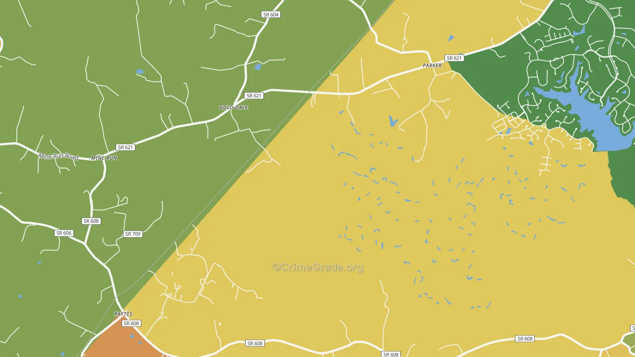 Gold Dale, VA Map of Burglary Rates