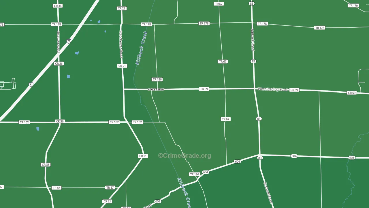 Golden Corners, OH Map of Burglary Rates