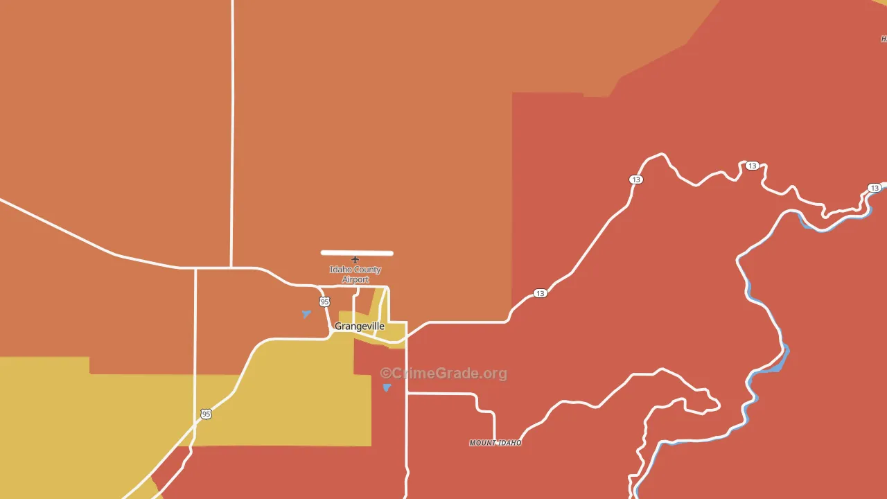 Golden, ID Map of Burglary Rates