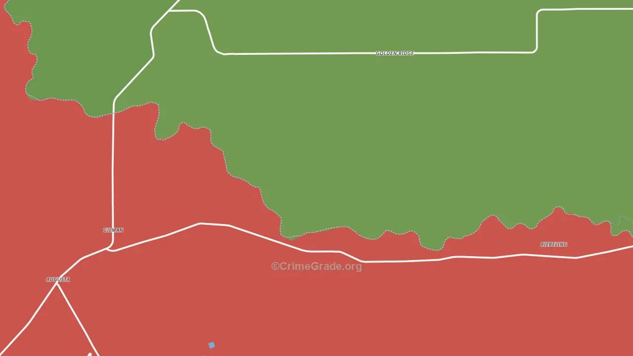Golden Ridge, MT Map of Burglary Rates