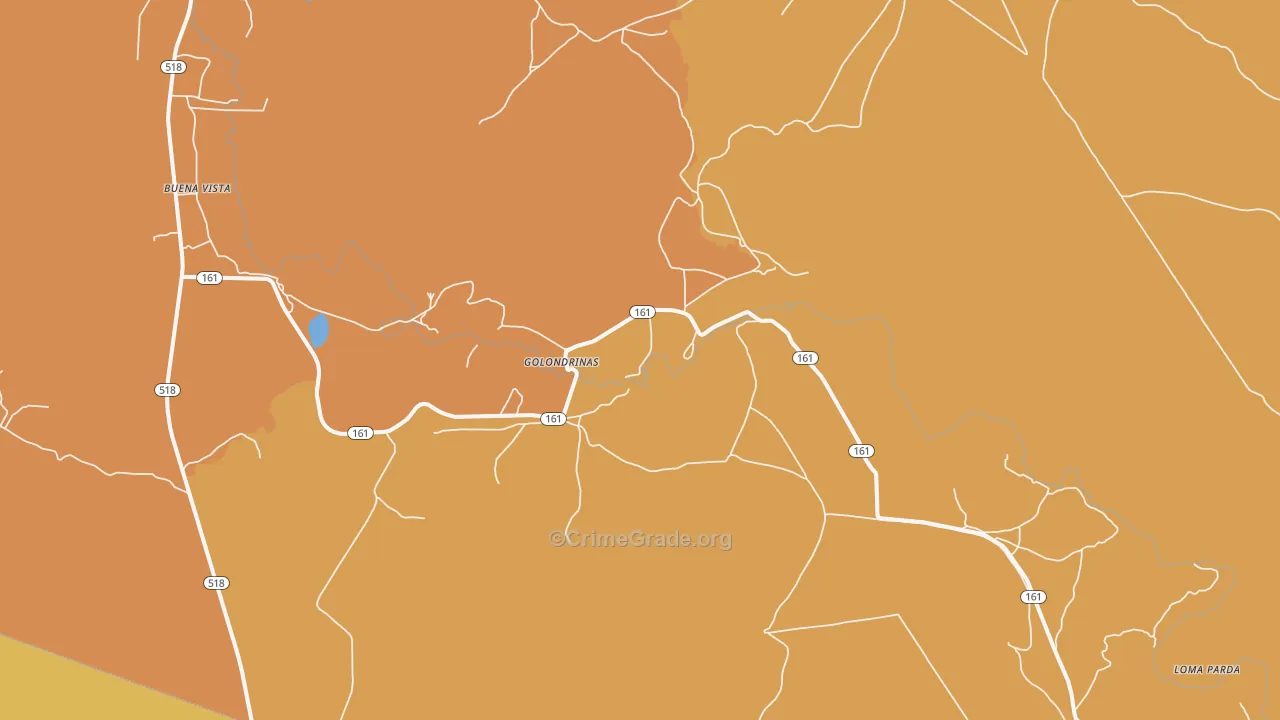 Golondrinas, NM Map of Burglary Rates
