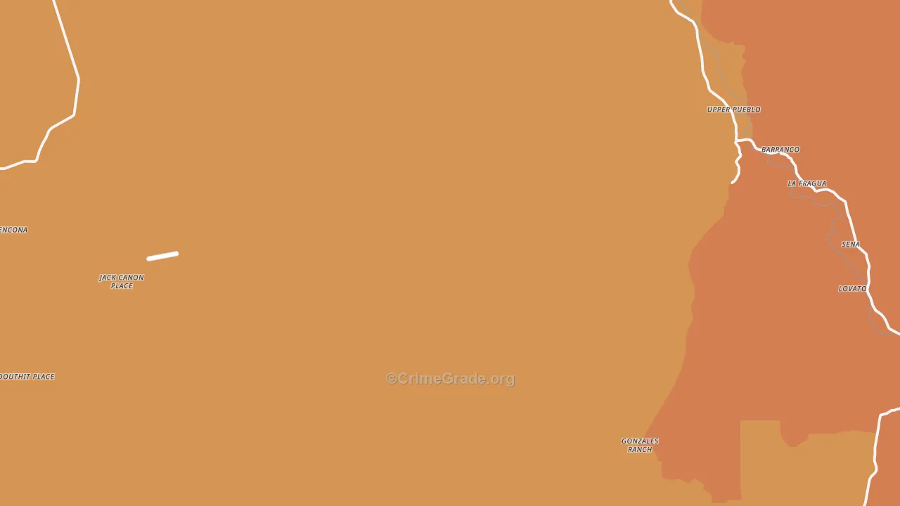Gonzales Ranch, NM Map of Burglary Rates