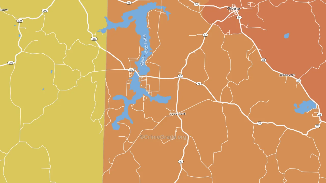 Good Hope, AR Map of Burglary Rates