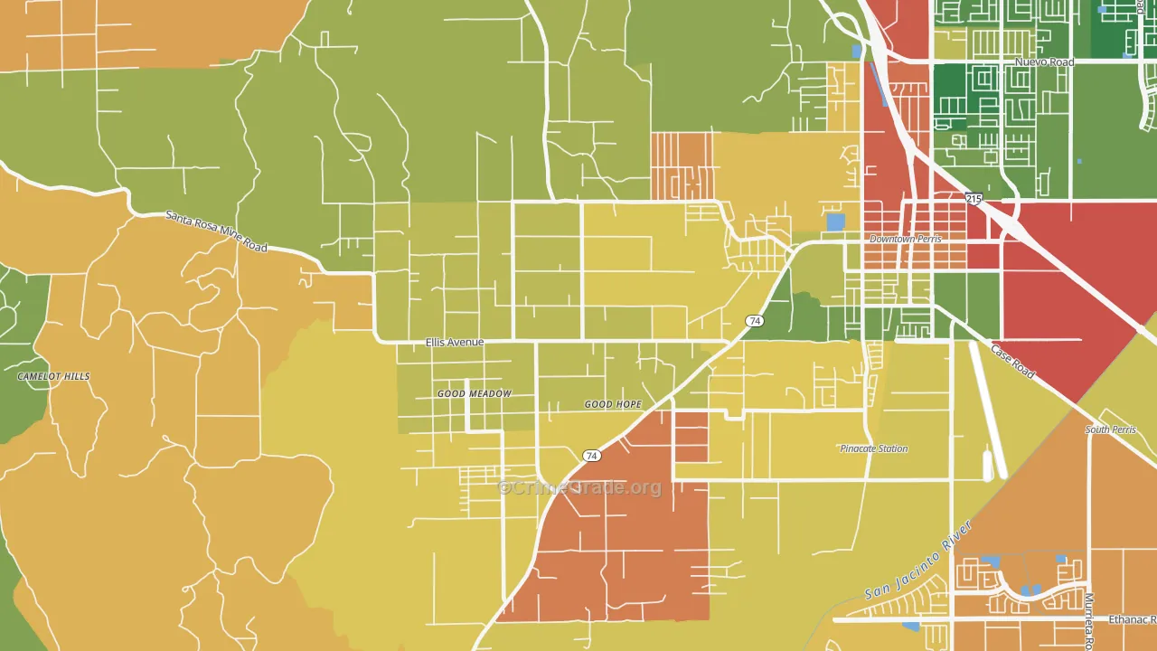Good Hope, CA Map of Burglary Rates
