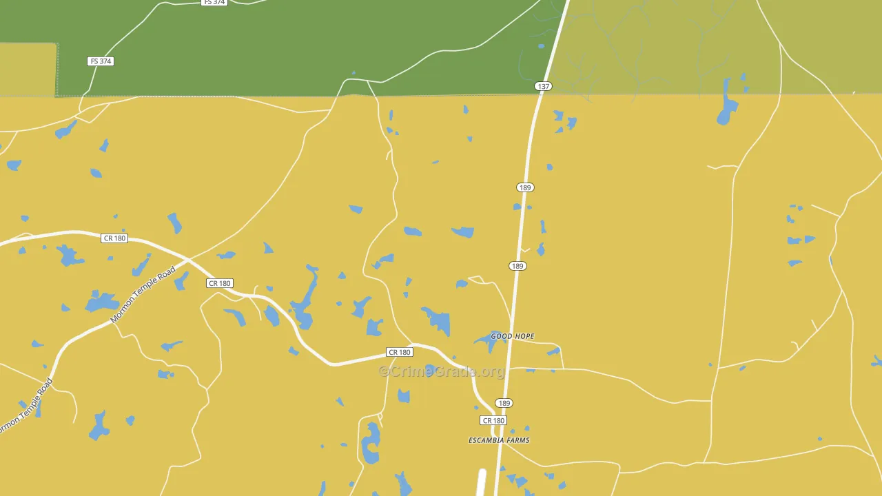 Good Hope, FL Map of Burglary Rates