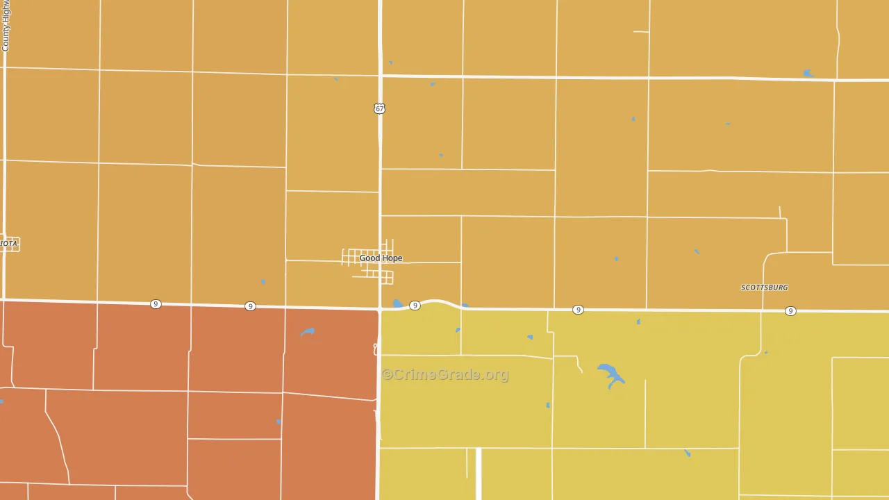 Good Hope, IL Map of Burglary Rates