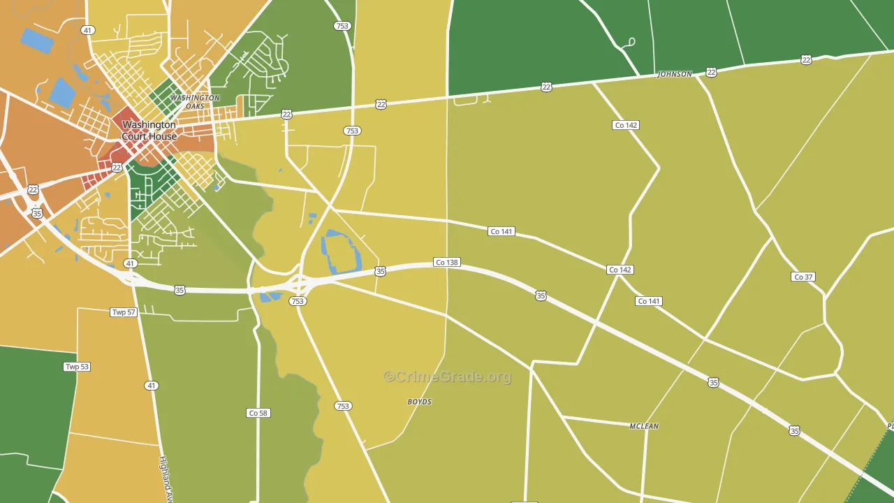 Good Hope, OH Map of Burglary Rates