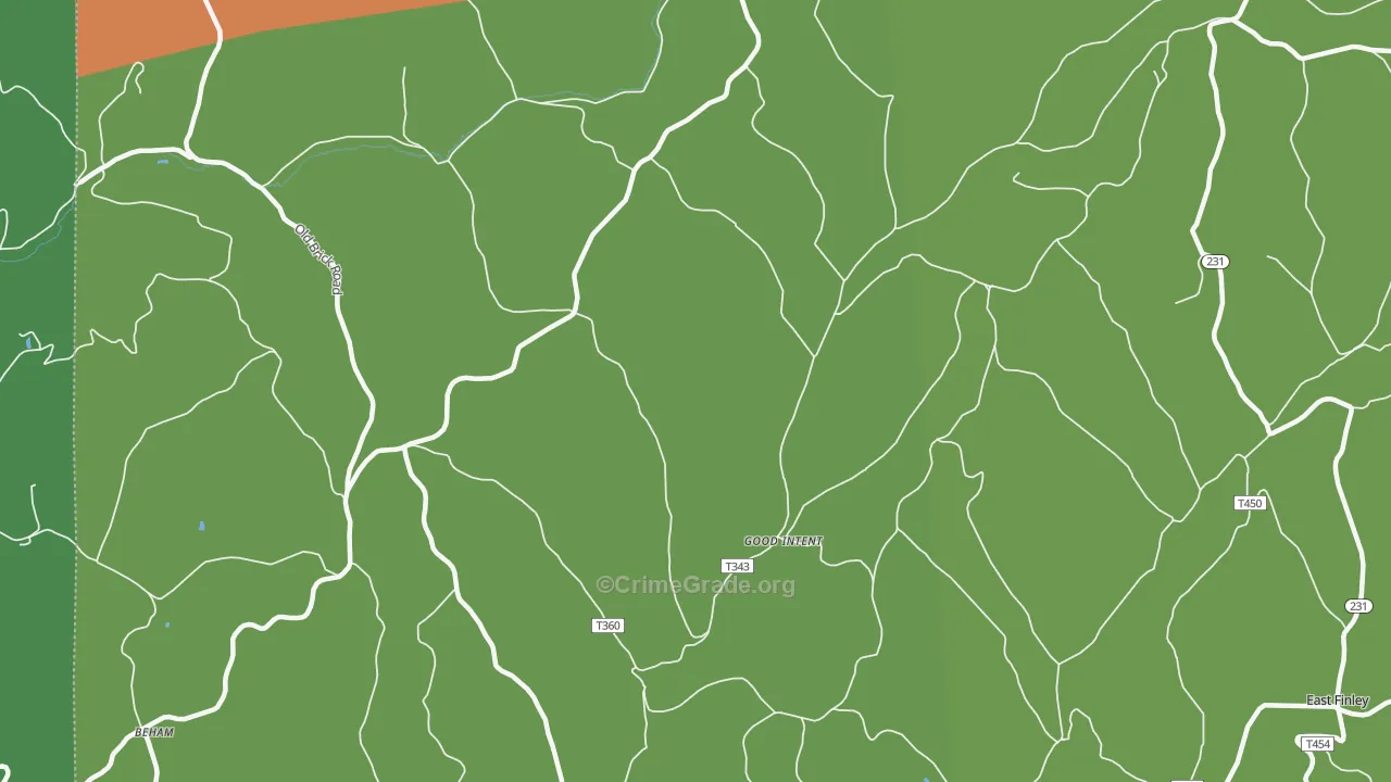 Good Intent, PA Map of Burglary Rates