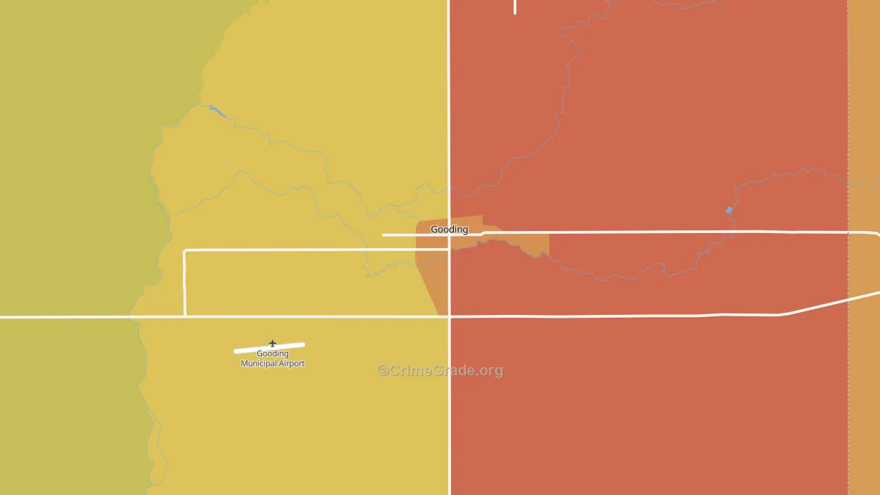 Gooding, ID Map of Burglary Rates